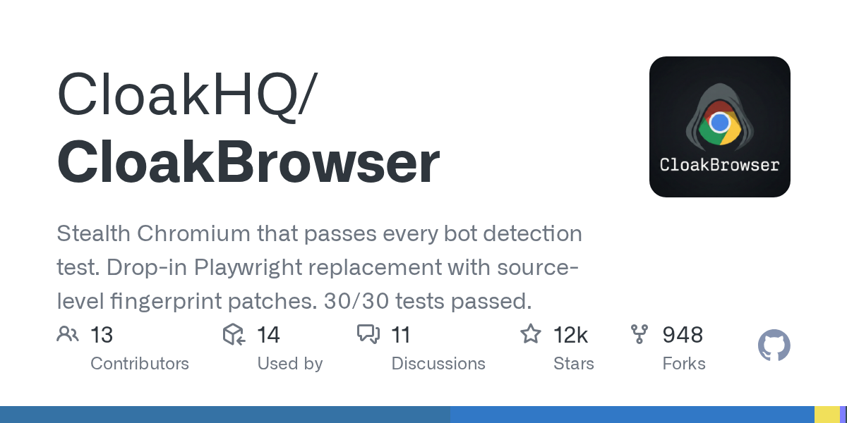 CloakBrowser GitHub 预览图